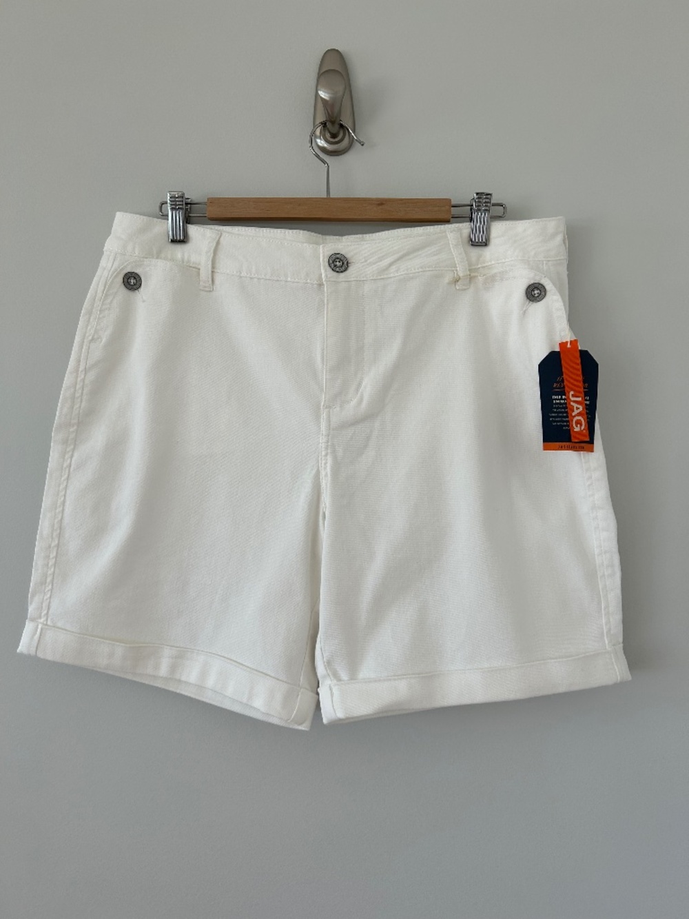 NWT Jag Jeans Women's Sandra Twill White Short Sz 16